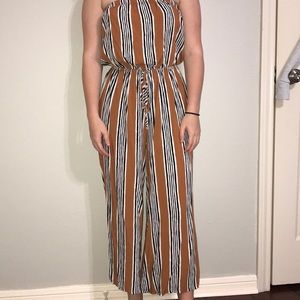 Strapless pants romper